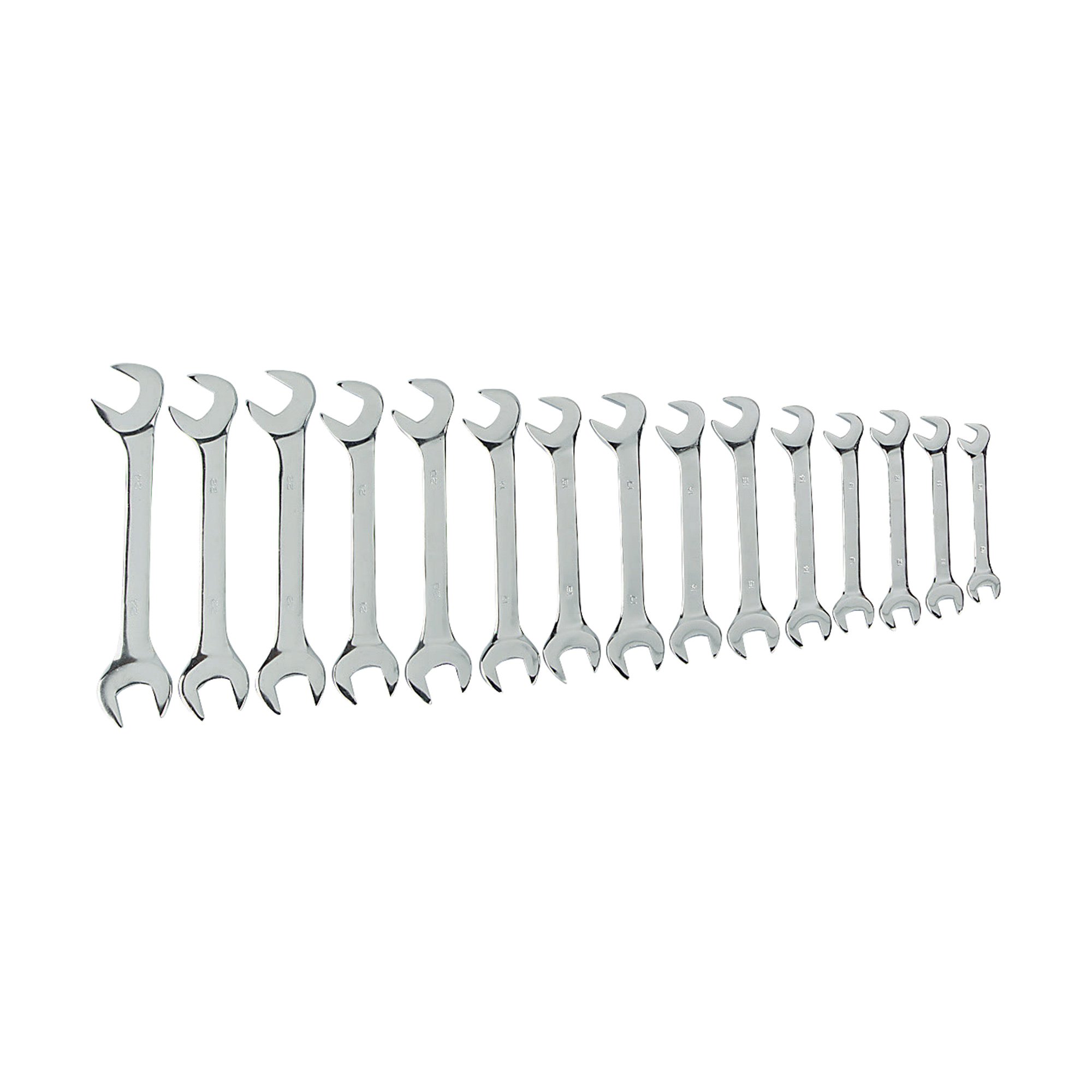 15Piece Metric Angle Open End Wrench Northern Tool